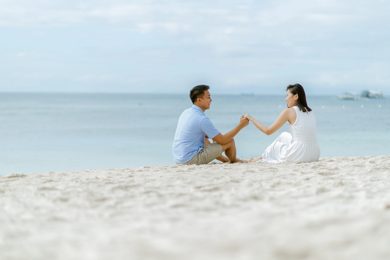Engagement photo of the bride and groom